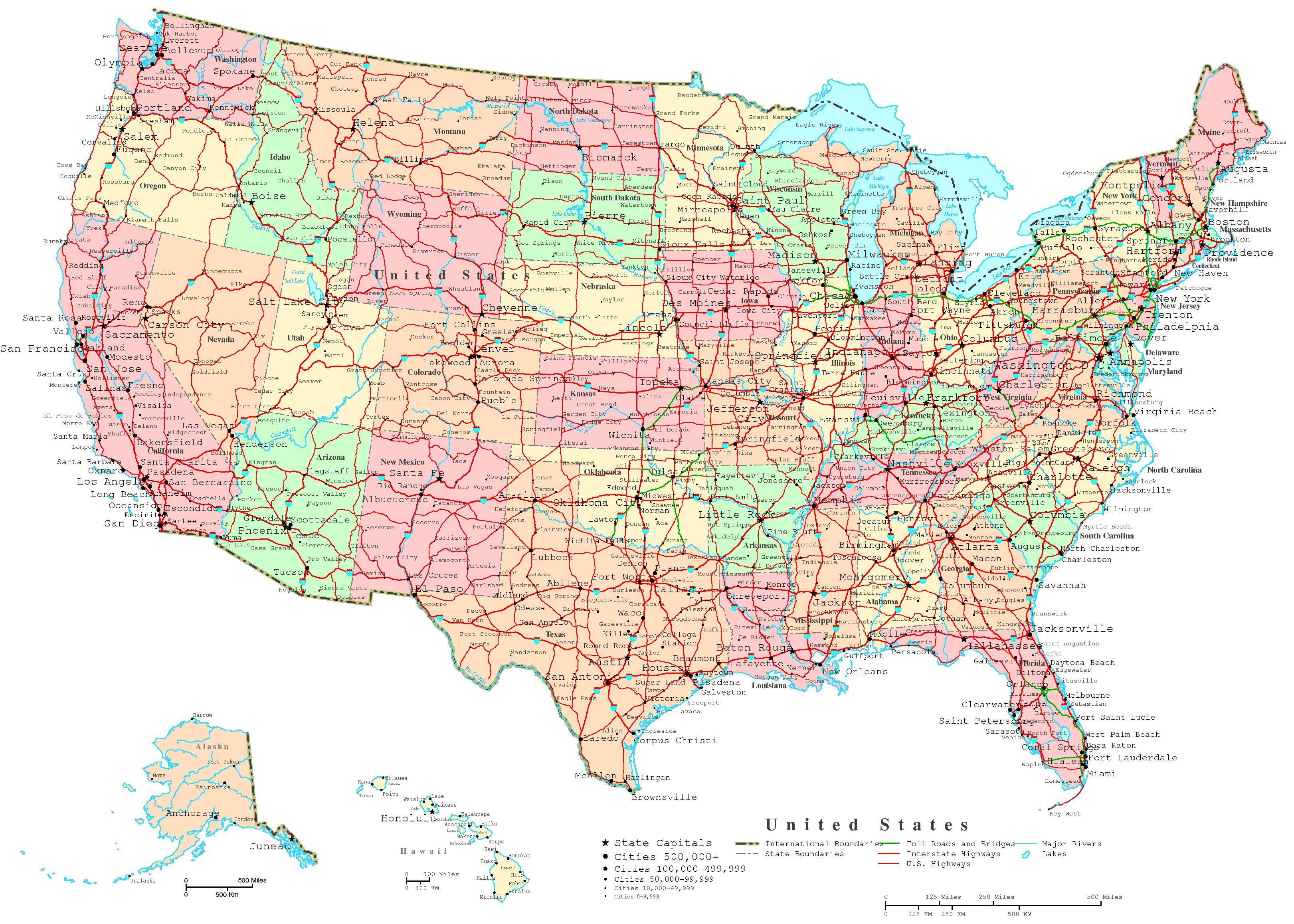 United States Printable Map - Free Printable State Maps