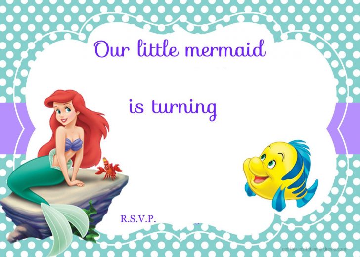 Mermaid Birthday Invitations Free Printable