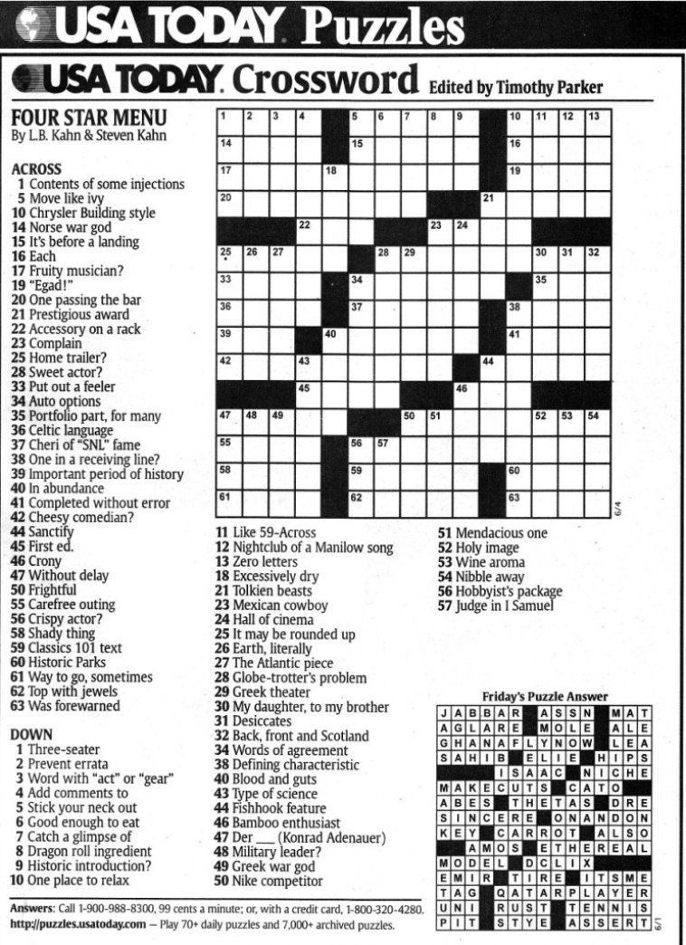 Free Printable Daily Crosswords Customize And Print