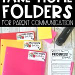 Using Take Home Folders For Parent Communication | Create○Teach   Free Printable Take Home Folder Labels