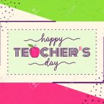 Vector Illustration Of Happy Teachers Day. Greeting Design For   Free Printable Teacher's Day Greeting Cards