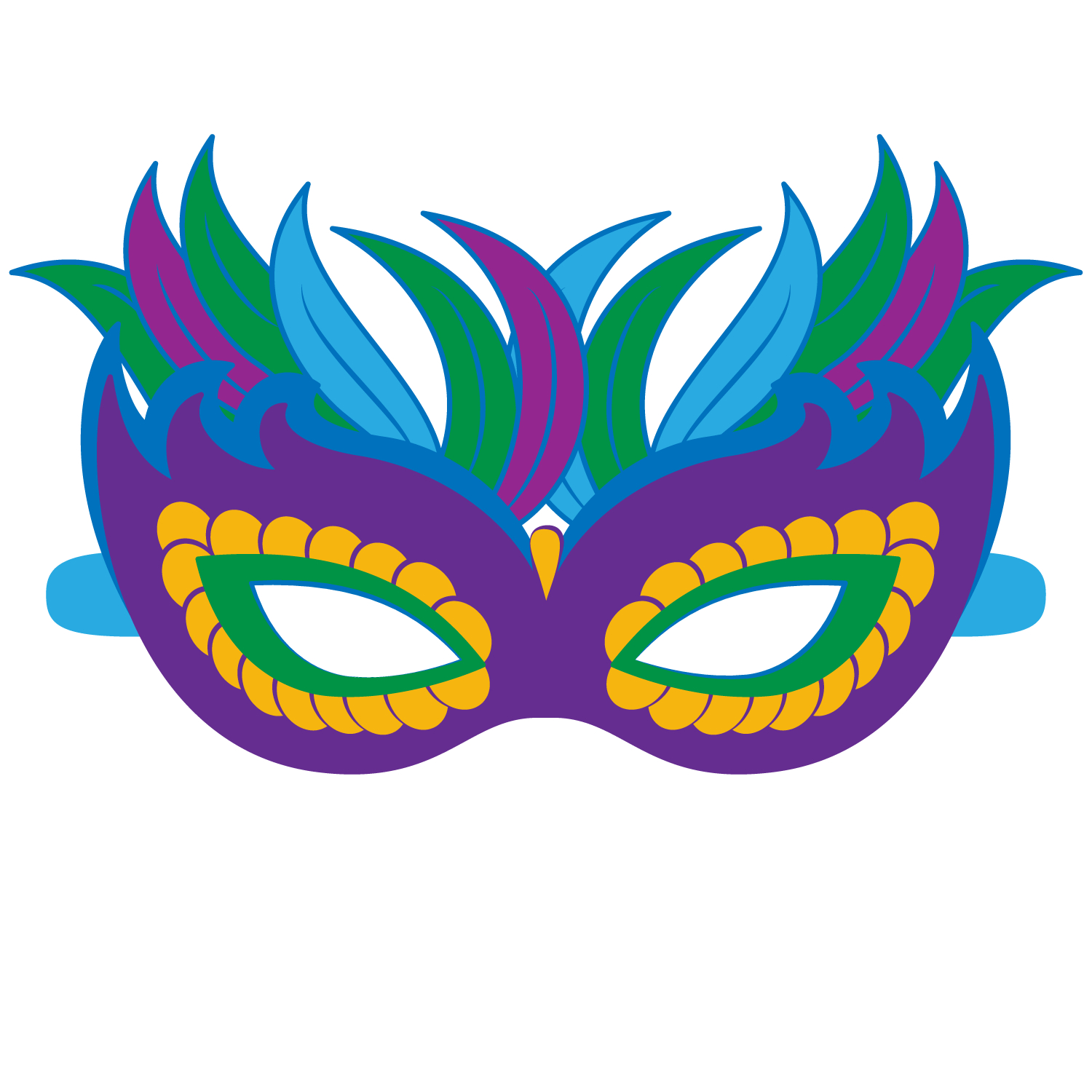 Venetian Mask Template | Free Printable Papercraft Templates - Free Printable Masquerade Masks