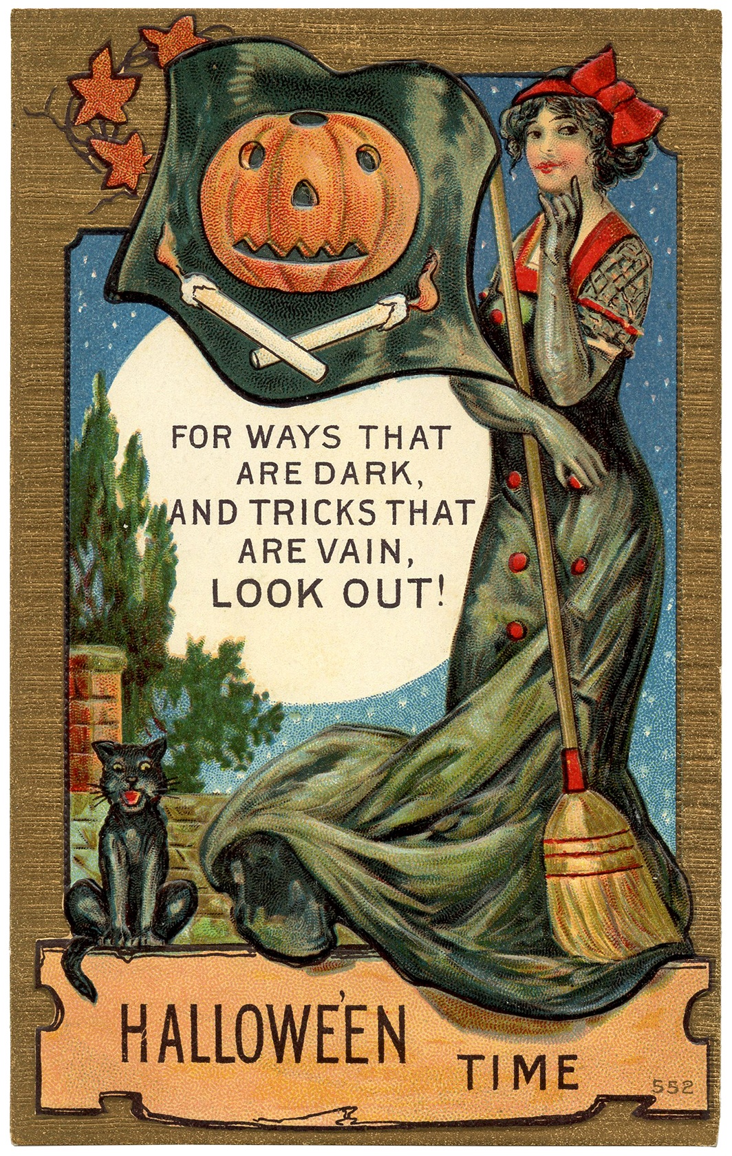 Vintage Halloween Postcard Image - The Graphics Fairy - Free Printable Vintage Halloween Images