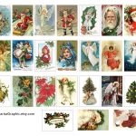 Vintage Holiday Tags Printable Free | The Size Of The Tags Is 2X1.25   Free Printable Vintage Christmas Pictures