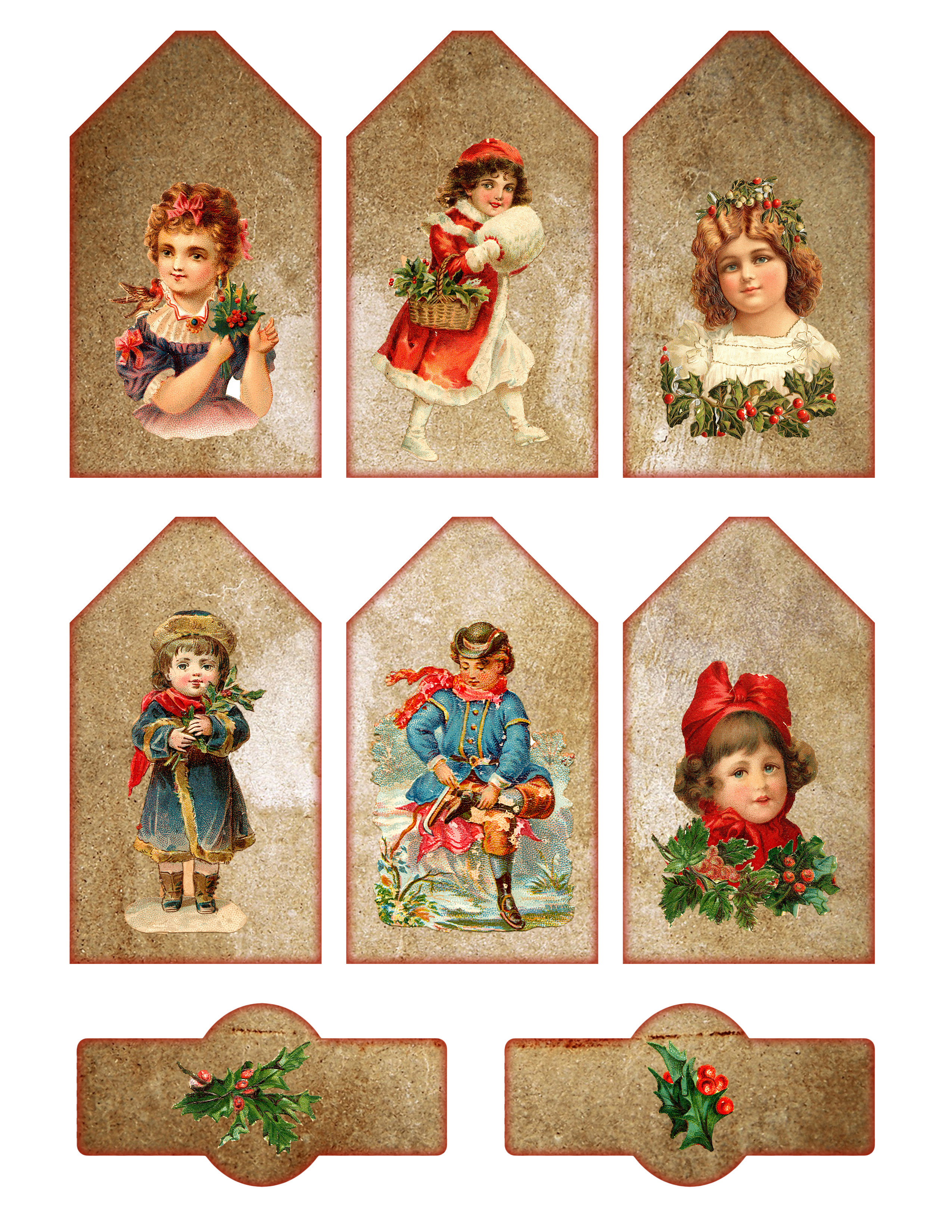 Vintage Printable Christmas Tags And Labels - The Graffical Muse - Free Printable Vintage Christmas Pictures
