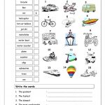 Vocabulary Matching Worksheet   Transport Worksheet   Free Esl   Free Printable Transportation Worksheets For Kids