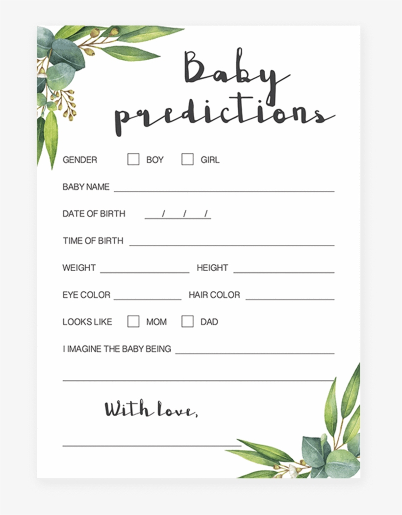 Baby Predictions Printable Printable Word Searches