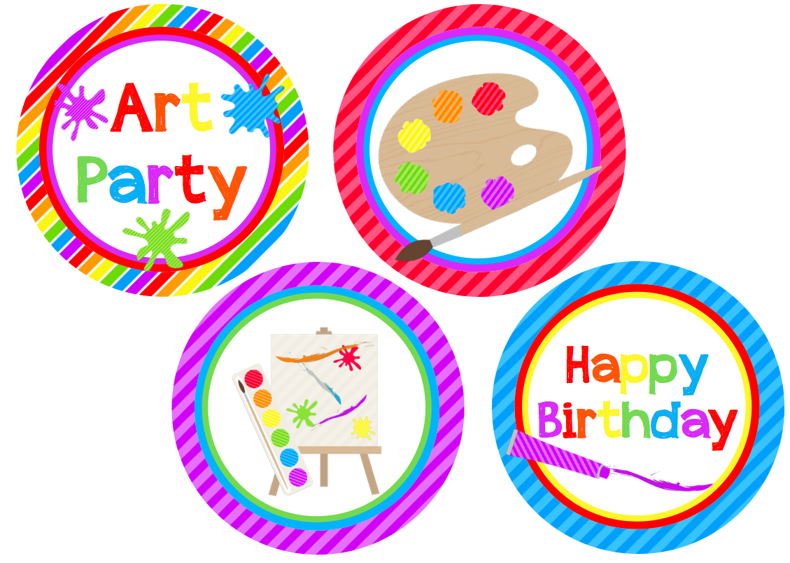 We Heart Parties: Free Printables Art Party Free Printables - Free Printable Paint Palette