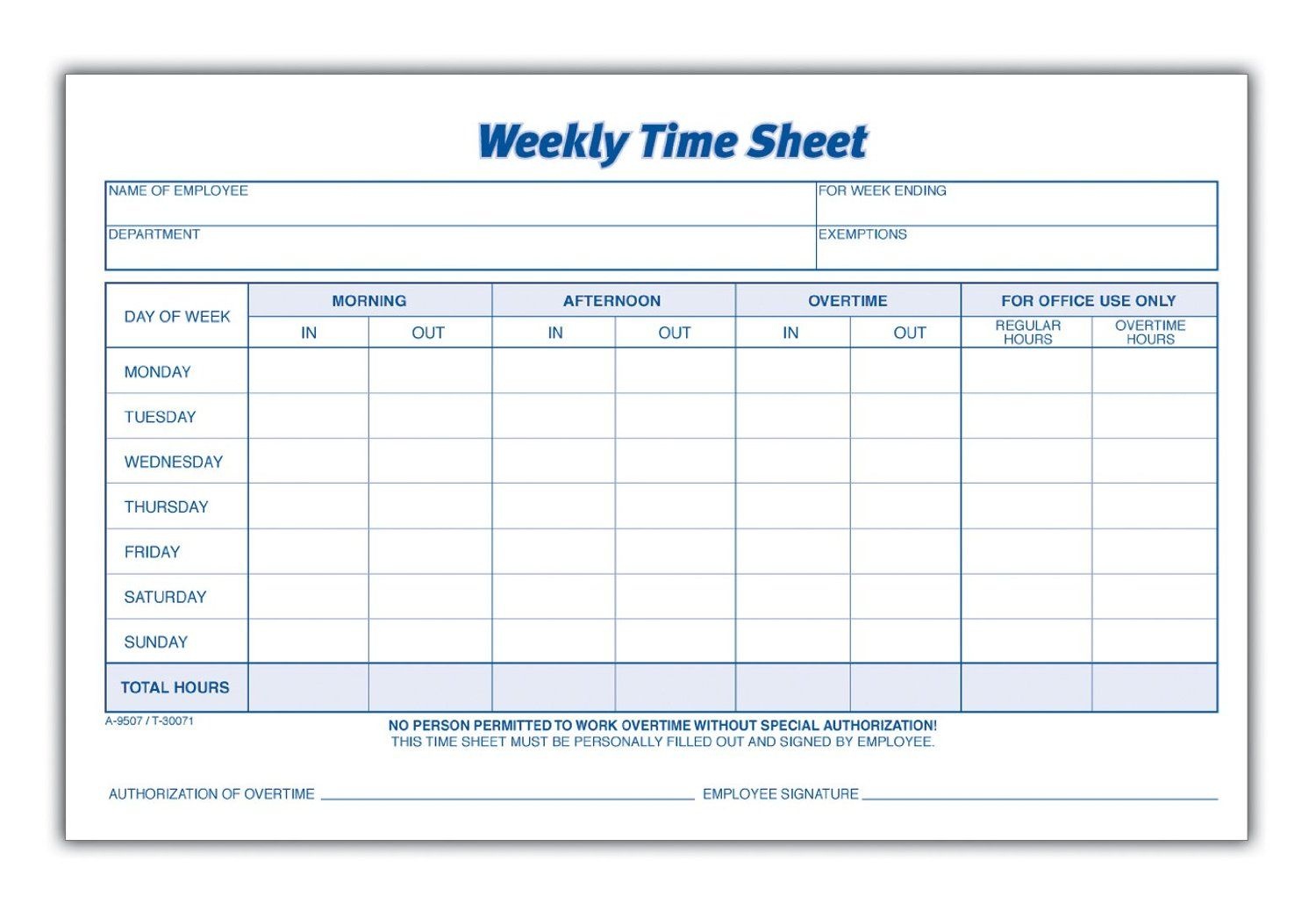 Weekly Employee Time Sheet | Good To Know | Timesheet Template - Free Printable Weekly Time Sheets