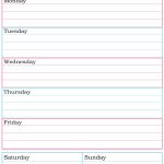 Weekly Planner Printable. Nice, Simple, Clean Lines. | School   Free Printable School Agenda Templates