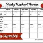 Weekly Preschool Planner {Free Printable}   Free Printable Lesson Plans For Toddlers