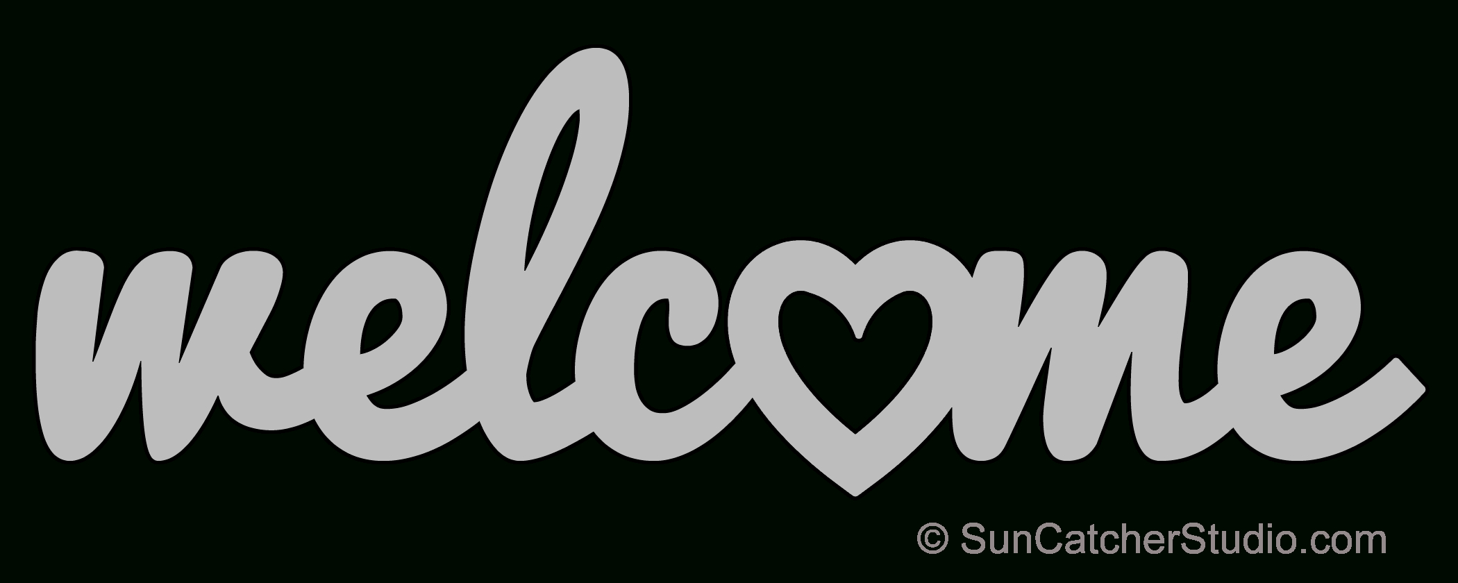Welcome Heart - Pattern, Template, Stencil, Printable Word Art - Scroll Saw Patterns Free Printable