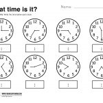 What Time Is It Printable Worksheet | Kolbie | Kindergarten   Free Printable Time Worksheets For Kindergarten