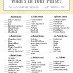 What's In Your Purse   Bridal Shower Game Printable In 2019   Free Printable Bridal Shower Games What&#039;s In Your Purse