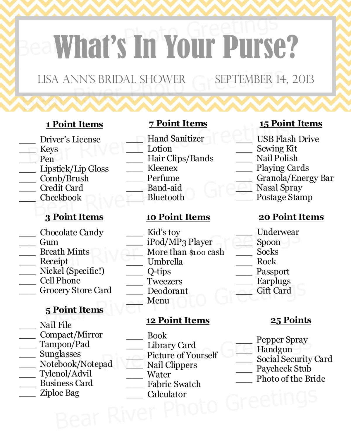 What&amp;#039;s In Your Purse - Bridal Shower Game Printable In 2019 - Free Printable Bridal Shower Games What&amp;amp;#039;s In Your Purse
