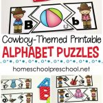 Wild West Themed Alphabet Puzzle Printables | Homeschooling Ideas   Free Printable Alphabet Puzzles
