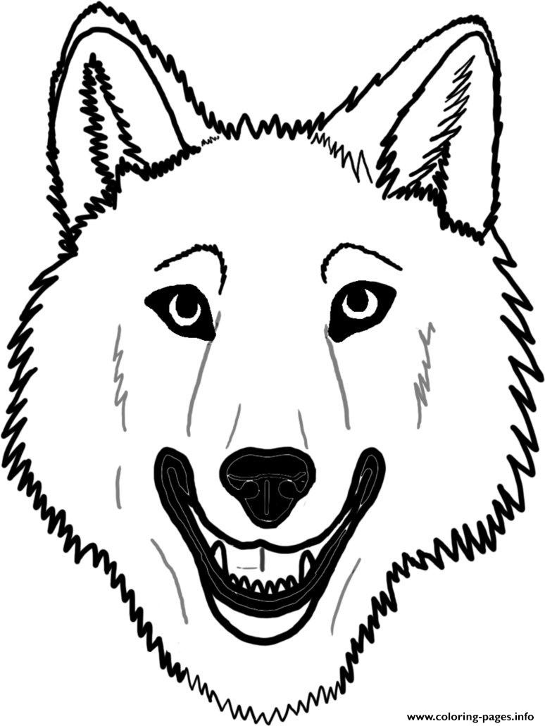 Printable wolf mask masopel