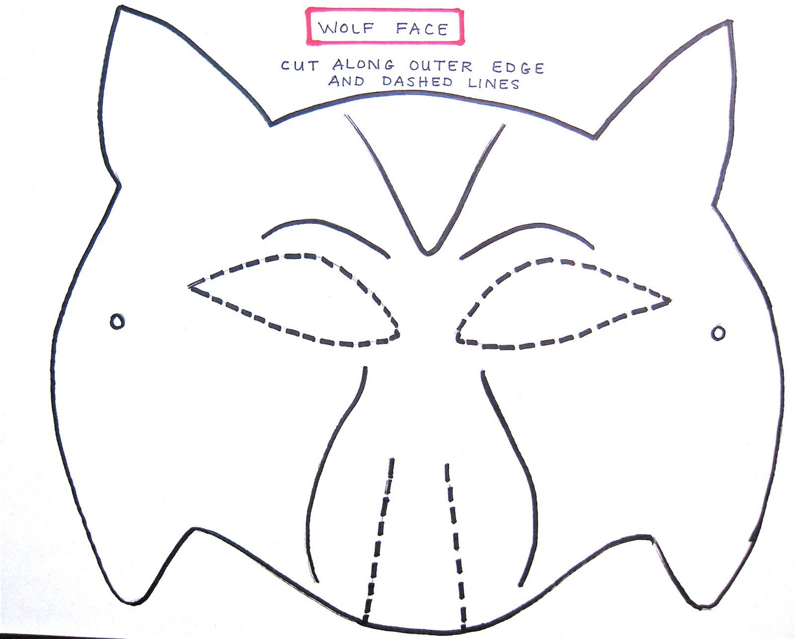 Wolf Mask Template For Preschoolers | Making The Wolf Mask | Kids - Free Printable Wolf Face Mask
