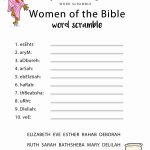 Women Of The Bible Word Scramble | Bible Printables! | Bible Words   Free Printable Bible Games For Kids