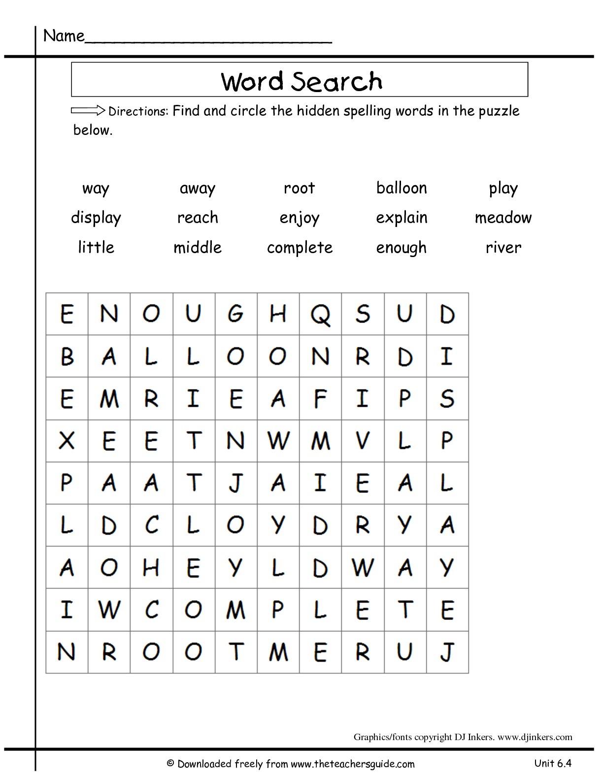 Wonders Second Grade Unit Six Week Four Printouts - 2Nd Grade Word Search Free Printable