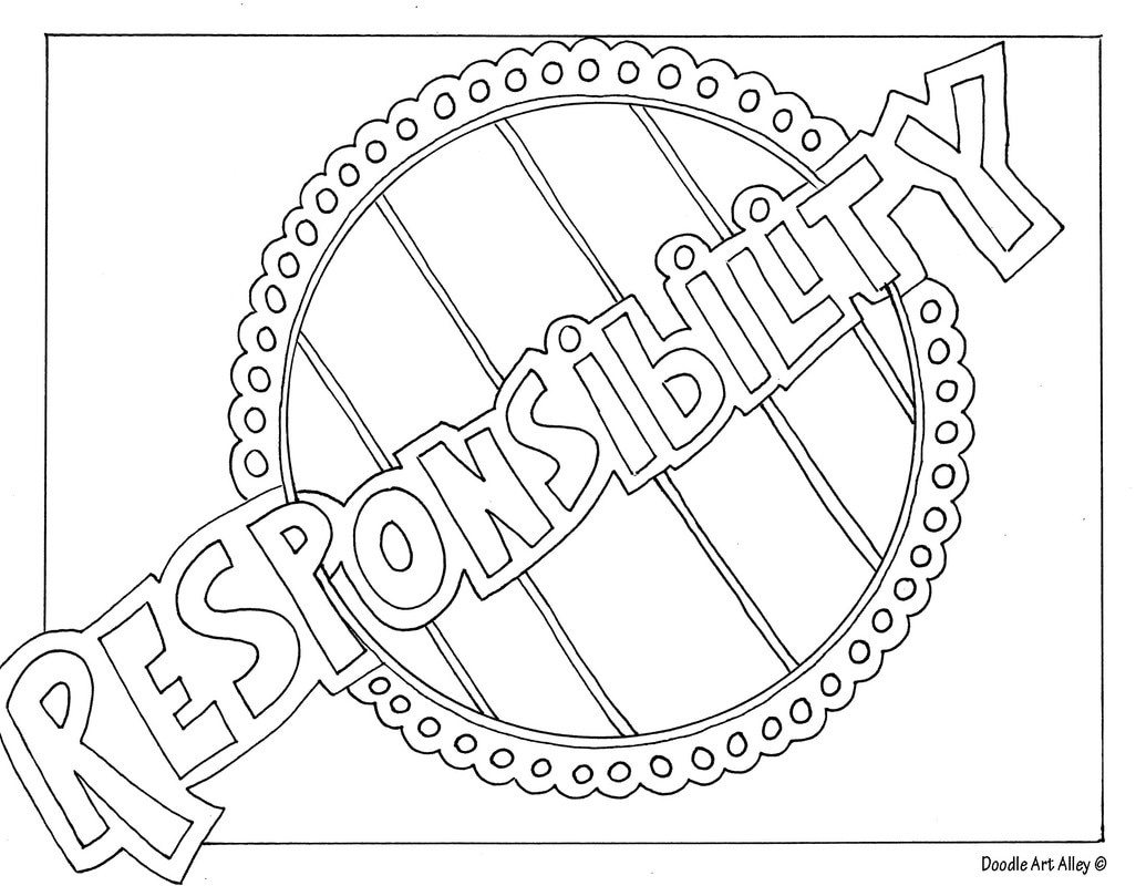 Word Coloring Pages - Doodle Art Alley - Free Printable Coloring Pages On Respect