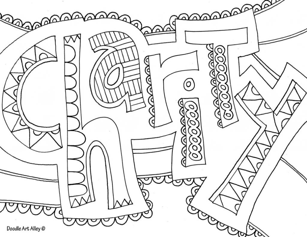 Download Word Coloring Pages - Doodle Art Alley - Free Printable Coloring Pages On Respect | Free Printable