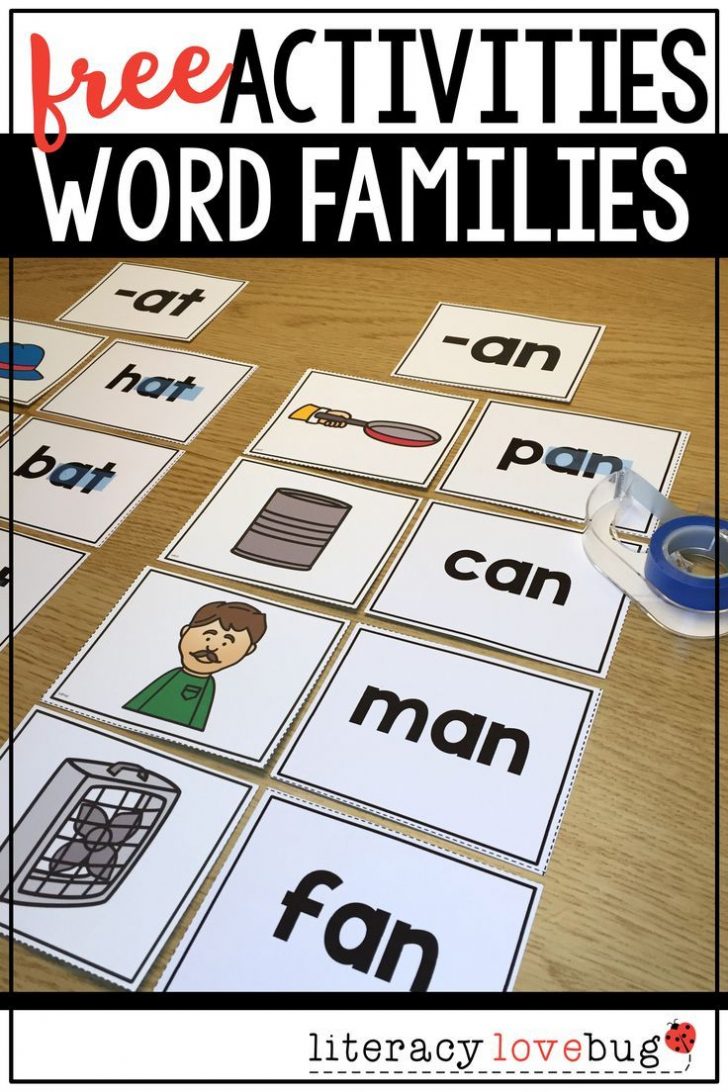 Free Printable Word Family Games