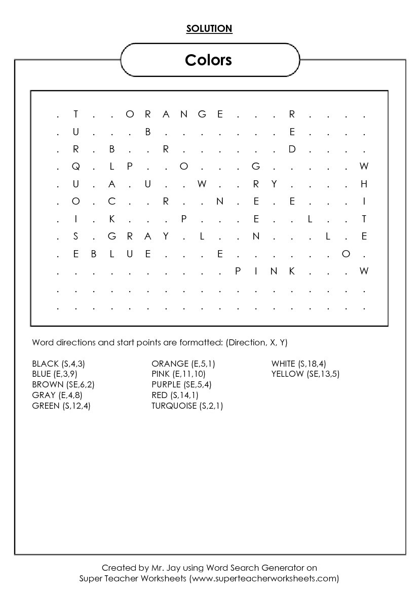 Word Search Puzzle Generator - Create A Wordsearch Puzzle For Free Printable
