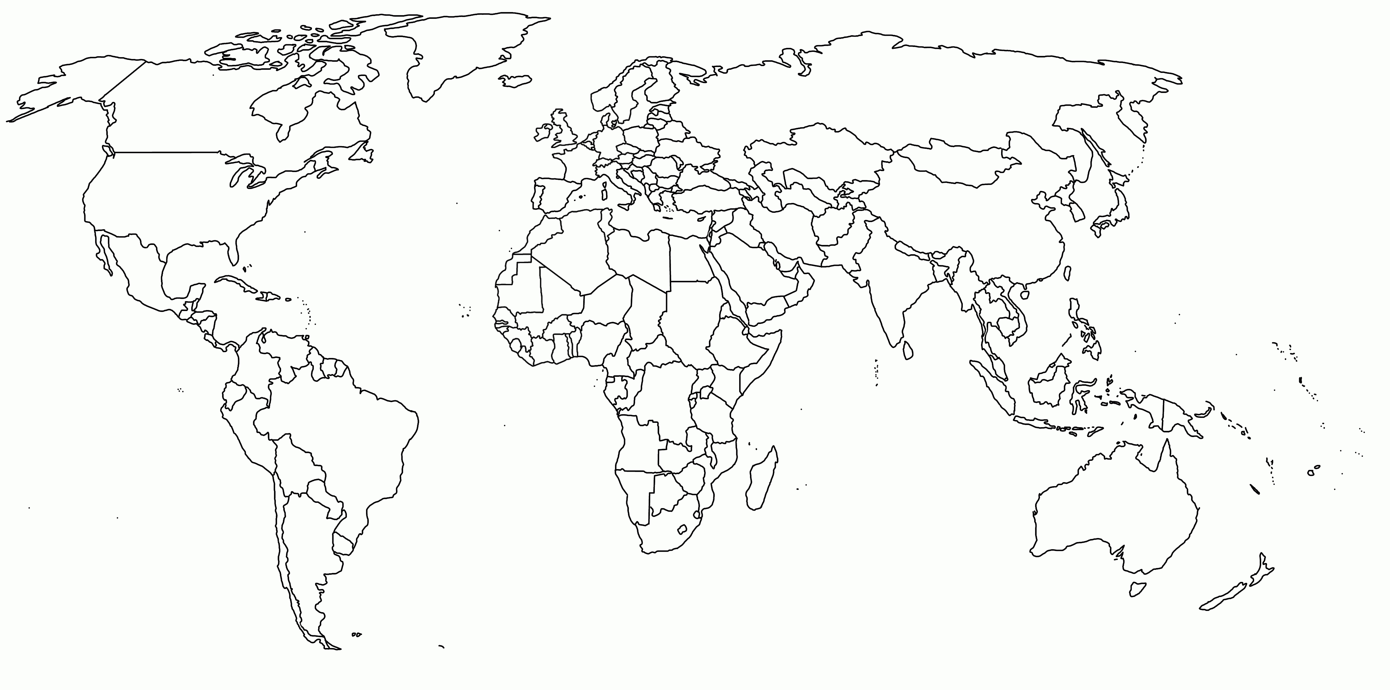 World Political Map Blank A4 Size Pdf