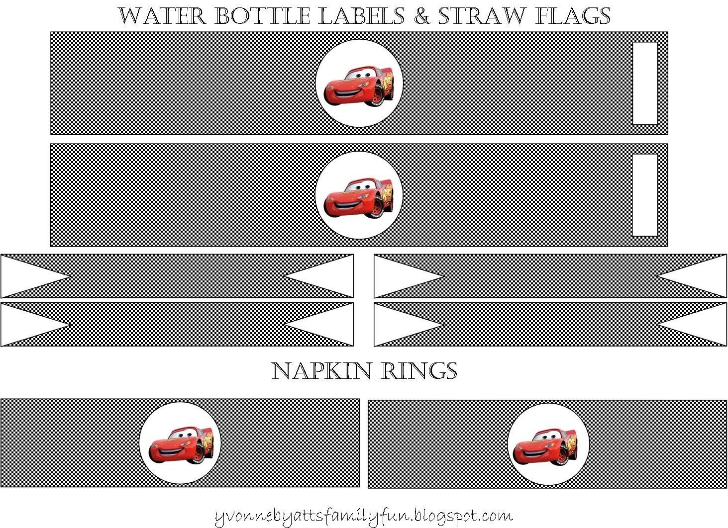 Yvonne Byatt's Family Fun: Disney Cars Party Printables Free (Other - Free Printable Cars Water Bottle Labels